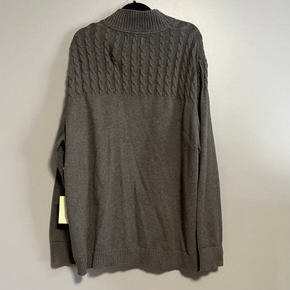 Flag & Anthem Hurlock Grey Cotton Cable Knit Sweater NEW XXL - Picture 5 of 5
